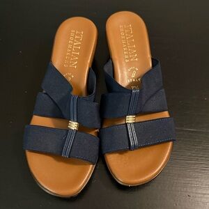 Italian Shoemakers Navy and Tan Sandals